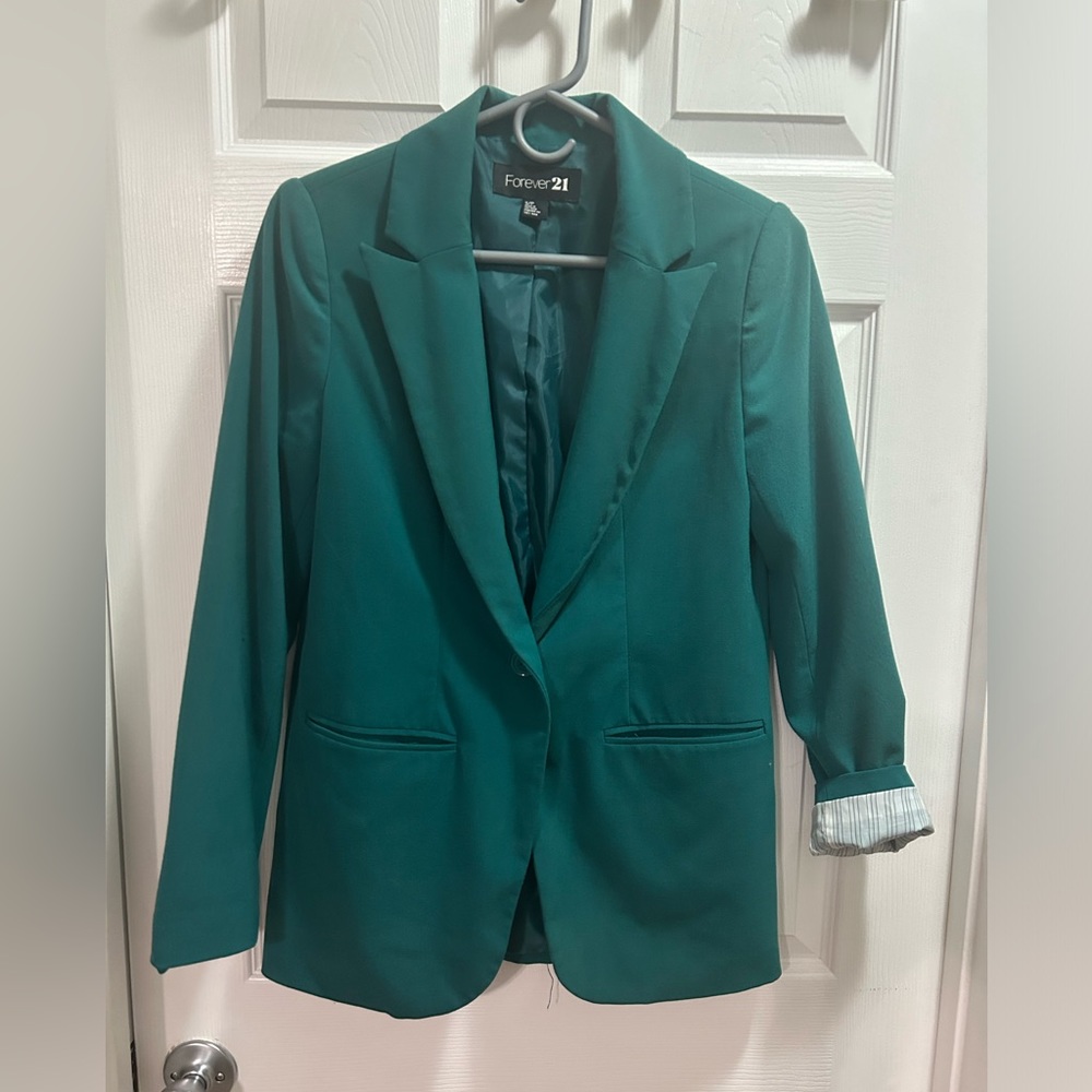 Forever 21 green blazer